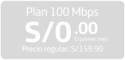 Internet Fibra 100 Mbps