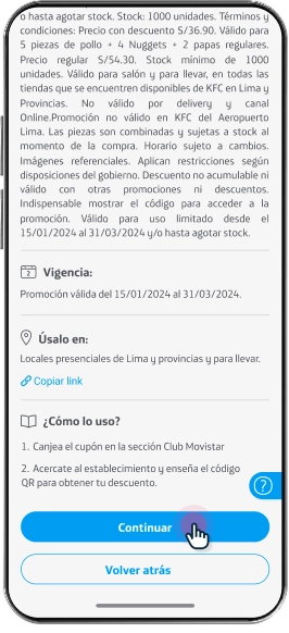 Pasos para canjear